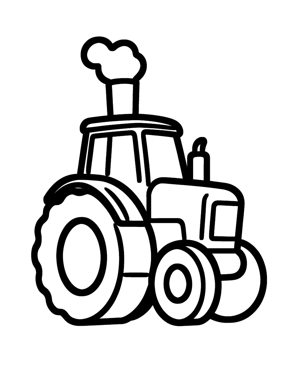 A giant tractor with a tall smokestack