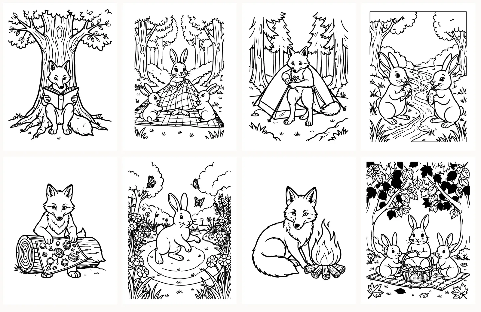 First eight pages of Forest Friends as they appear in the PDF