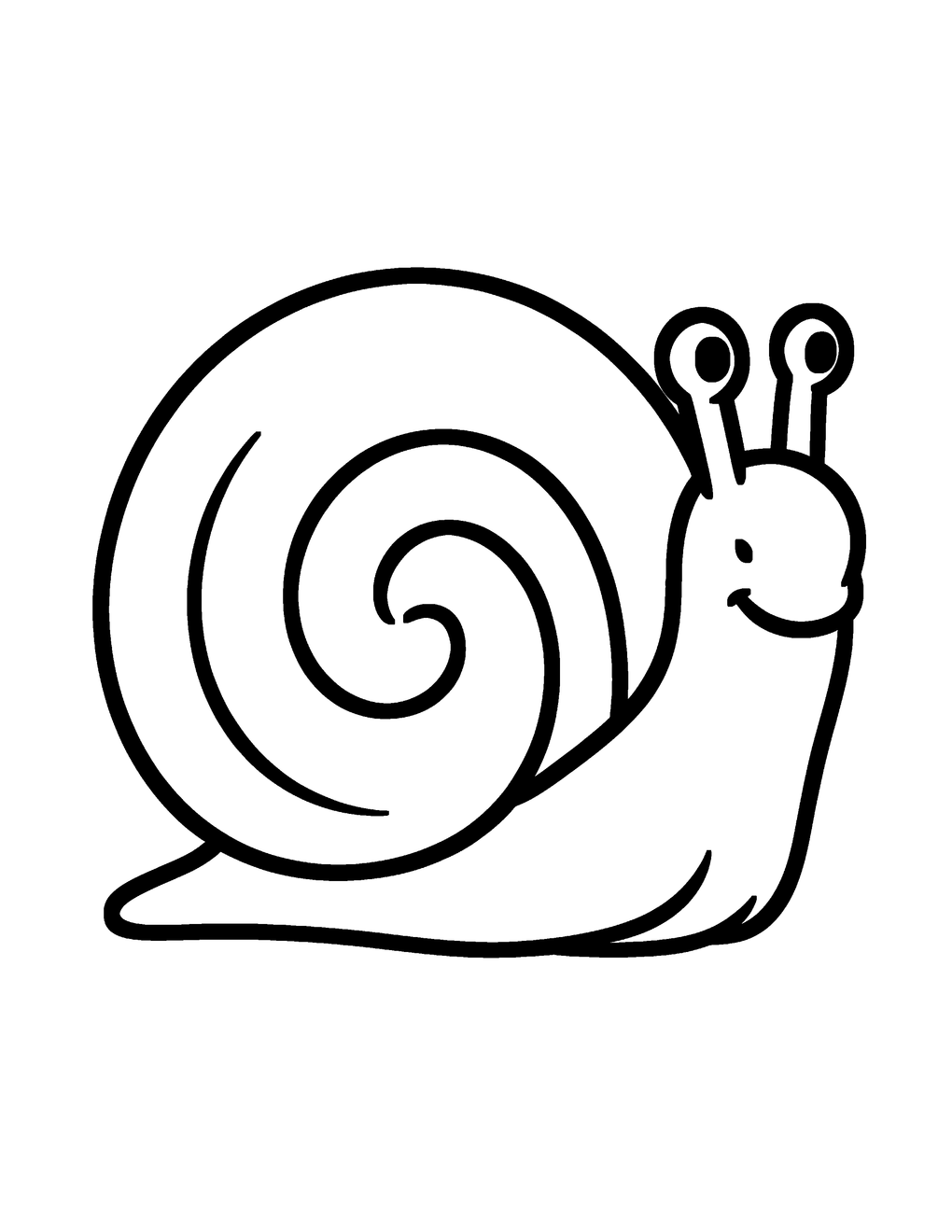 A giant snail with a curly shell