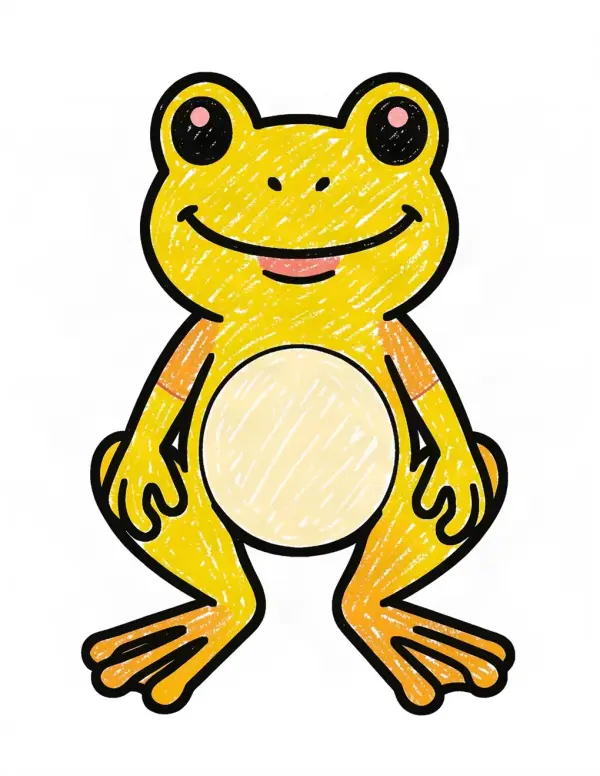 Pond Friends — A giant happy frog smiling