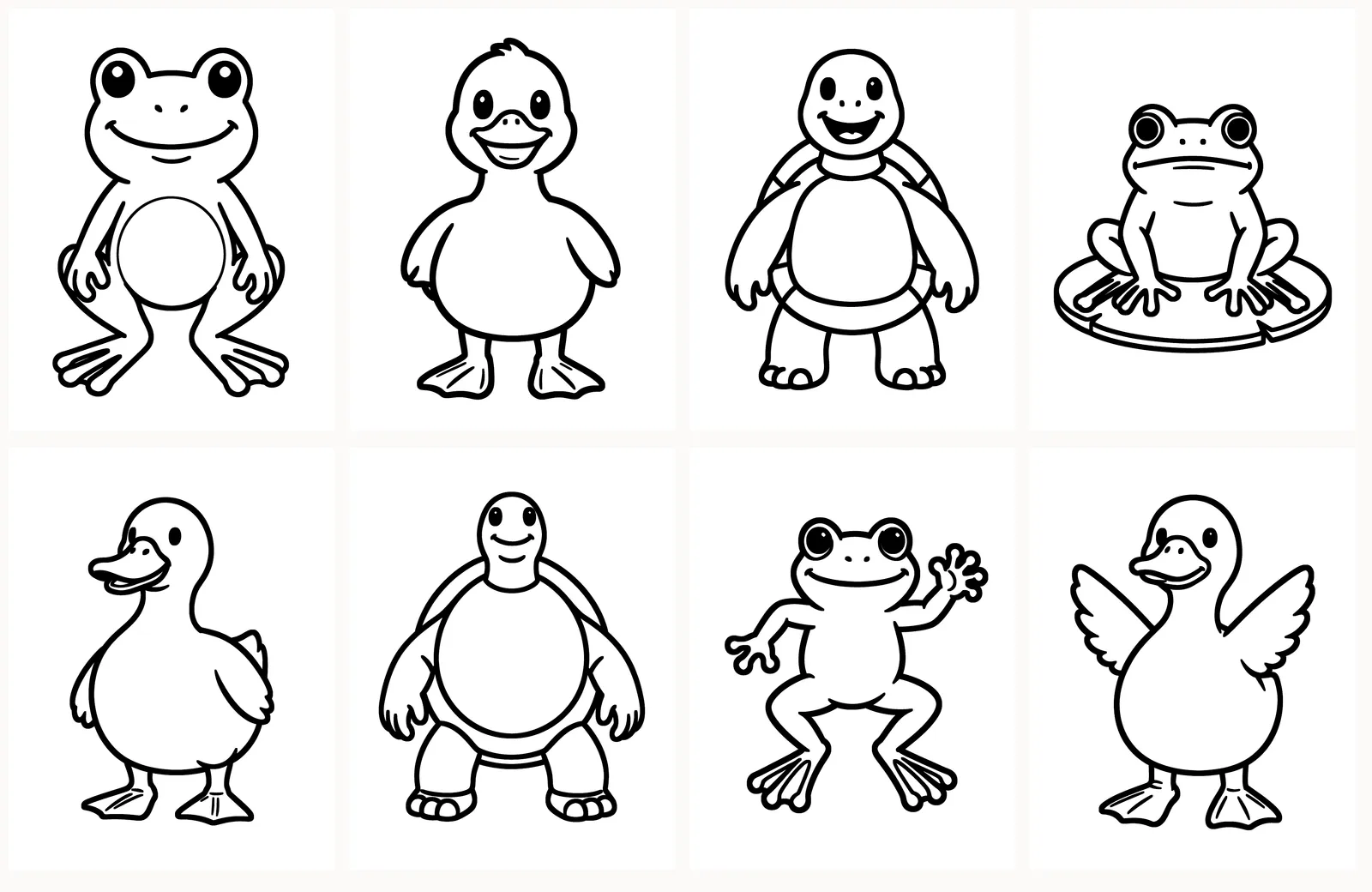 First eight pages of Pond Friends as they appear in the PDF