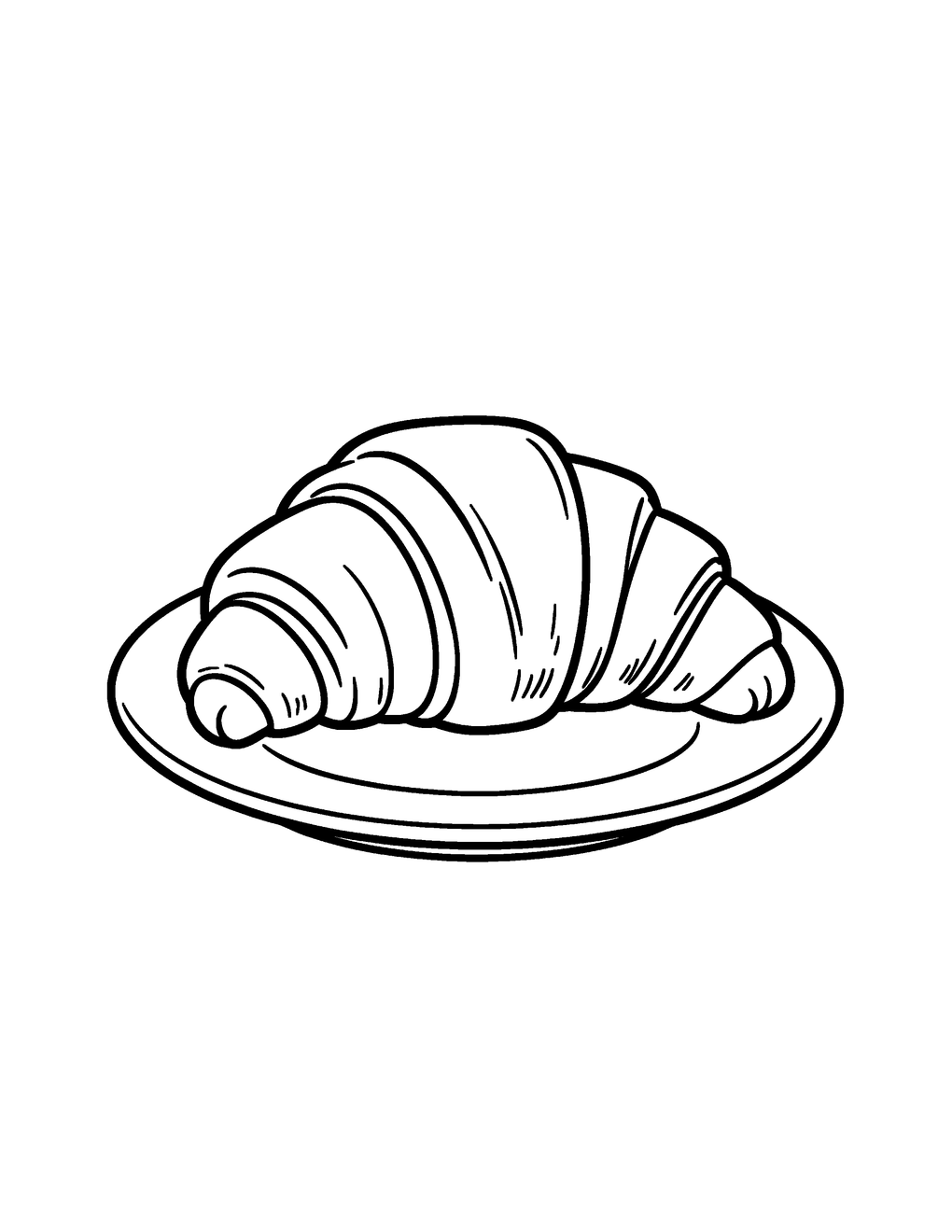 A single buttery croissant on a plate