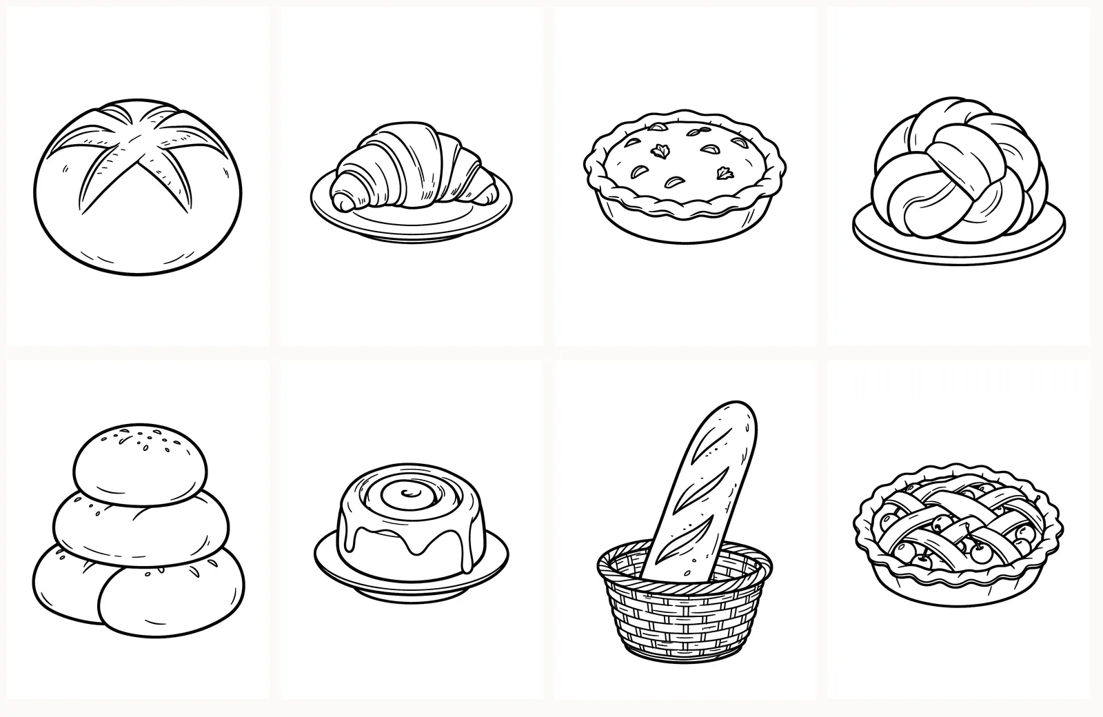 First eight pages of Sunday Bakery Counter as they appear in the PDF